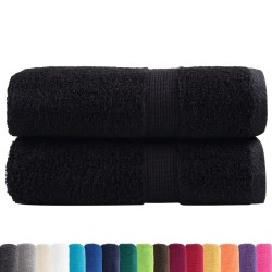 Serviettes de toilette Premium SOLUND 2 pièces Noir 30 x 30 cm 600 g/m² 549472549472