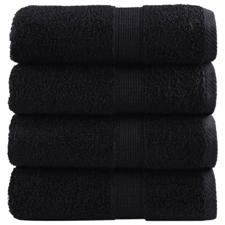 Serviettes de toilette Premium SOLUND 4 pièces Noir 30 x 30 cm 600 g/m² 549473549473