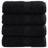 Serviettes de toilette Premium SOLUND 4 pièces Noir 30 x 30 cm 600 g/m² 549473549473