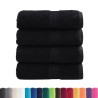 Serviettes de toilette Premium SOLUND 4 pièces Noir 30 x 30 cm 600 g/m² 549473549473
