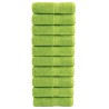 Serviettes de toilette Premium SOLUND 10 pièces Vert pomme 30 x 30 cm 600 g/m² 549488549488