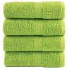 Serviettes de toilette Premium SOLUND 4 pièces Vert pomme 30 x 30 cm 600 g/m² 549489549489