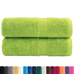 Serviettes de toilette Premium SOLUND 2 pièces Vert pomme 30 x 30 cm 600 g/m² 549490549490