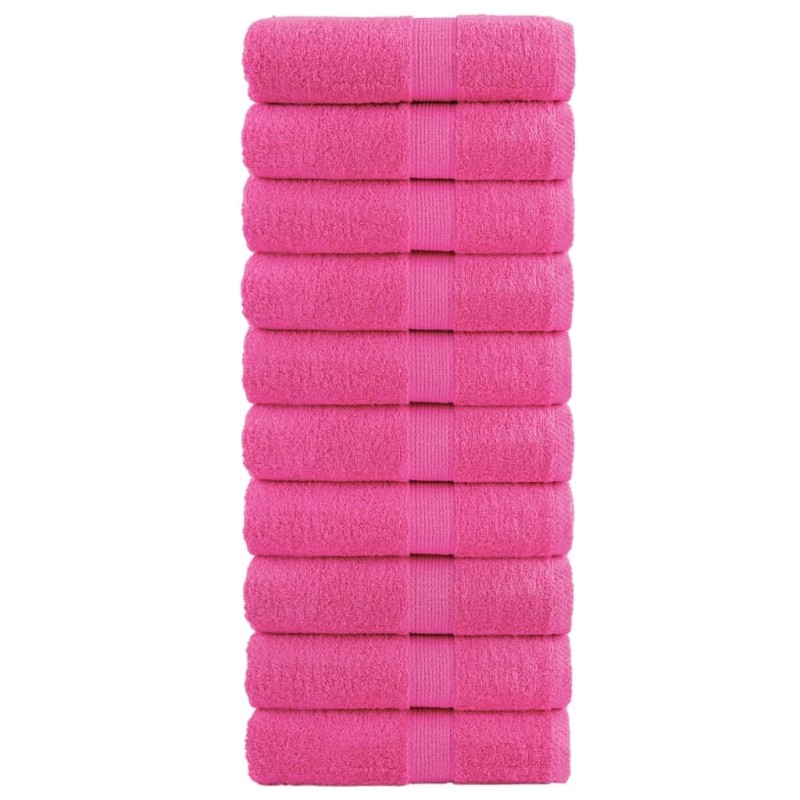 Serviettes de toilette Premium SOLUND 10 pièces Rose 30 x 30 cm 600 g/m² 549499549499