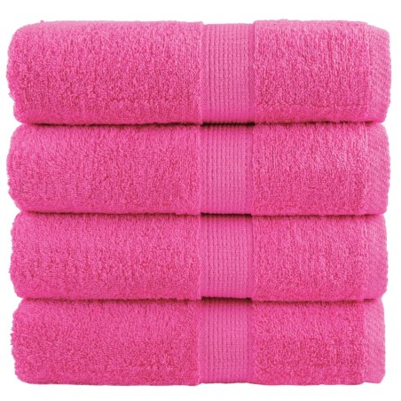 Serviettes de toilette Premium SOLUND 4 pièces Rose 30 x 30 cm 600 g/m² 549500549500