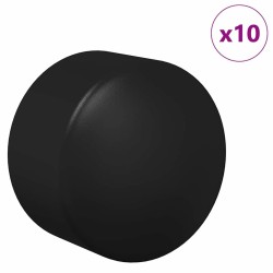 Bouchons de table de baby-foot 10 pcs Noir 1,9 x 1,9 x 1,6 cm 549518549518