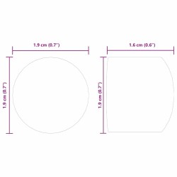 Bouchons de table de baby-foot 10 pcs Noir 1,9 x 1,9 x 1,6 cm 549518549518