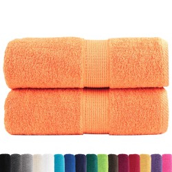 Serviettes de toilette premium SOLUND 2 pièces Orange 30 x 30 cm 600 g/m² 549537549537