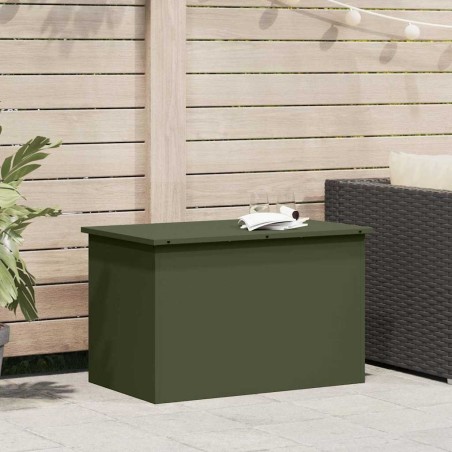Boîte de Rangement Extérieure Vert olive 80 x 50,5 x 50 cm 549541549541