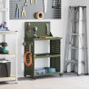 Chariot à outils avec étagère Vert olive 65 x 35 x 111 cm 549546549546