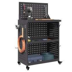 Chariot à outils Noir 65 x 35 x 111 cm Acier laminé à froid 549547549547