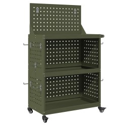 Chariot à outils avec étagère Vert olive 65 x 35 x 111 cm 549549549549