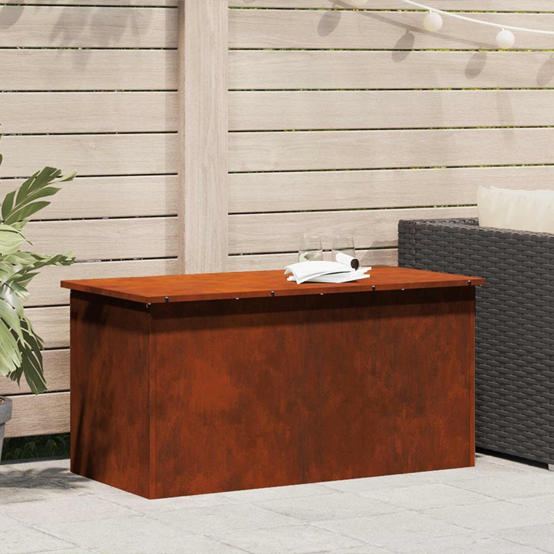 Boîte de Rangement Extérieure Rouillé 100 x 50,5 x 50 cm Acier 549562549562