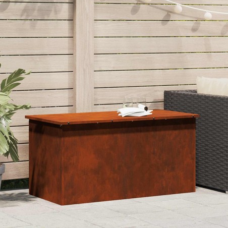 Boîte de Rangement Extérieure Rouillé 100 x 50,5 x 50 cm Acier 549562549562