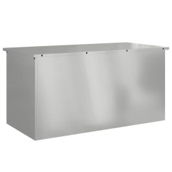 Boîte de Rangement Extérieure Argent 100 x 50,5 x 50 cm Acier 549565549565