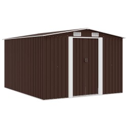 Abri de jardin 257x298x178 cm Métal Marron 549575549575