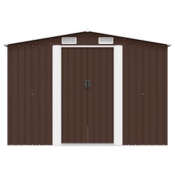 Abri de jardin 257x298x178 cm Métal Marron 549575549575