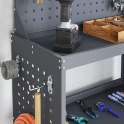 Chariot à outils avec étagère Anthracite 65 x 35 x 111 cm 549576549576