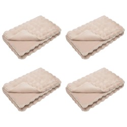 Couverture antidérapante en fausse de lapin Olite 4 pcs Beige 549578549578