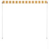 Auvent rétractable 150x150 cm Jaune et blanc 549590549590