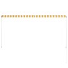 Auvent rétractable 250x150 cm Jaune et blanc 549591549591