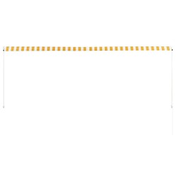 Auvent rétractable 350x150 cm Jaune et blanc 549592549592