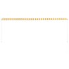Auvent rétractable 350x150 cm Jaune et blanc 549592549592