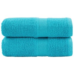 Serviettes de toilette premium SOLUND 2 pièces Turquoise 30 x 30 cm 600 g/m² 549596549596