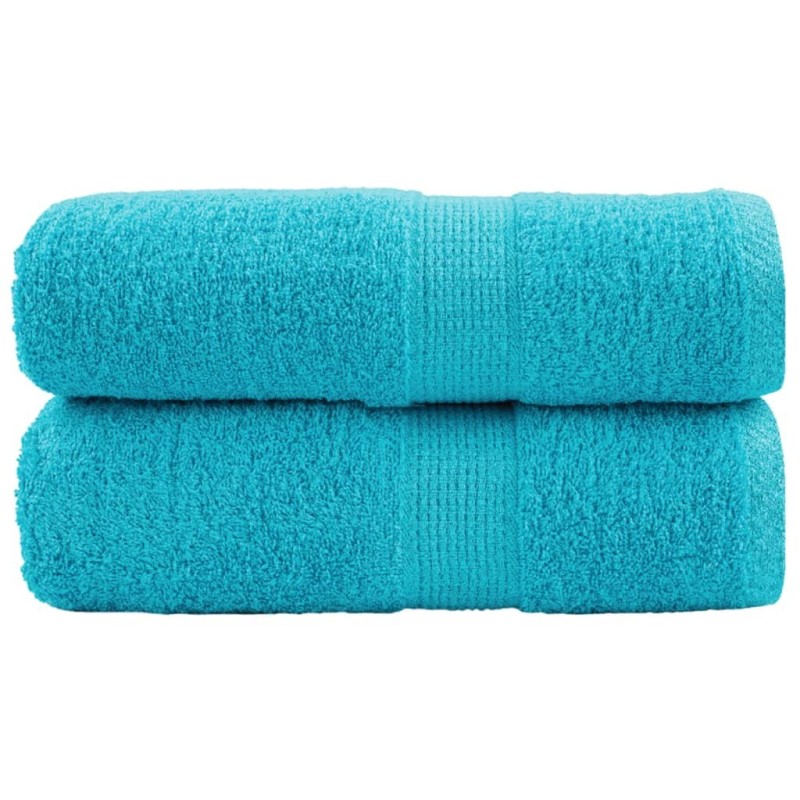 Serviettes de toilette premium SOLUND 2 pièces Turquoise 30 x 30 cm 600 g/m² 549596549596