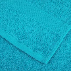 Serviettes de toilette premium SOLUND 2 pièces Turquoise 30 x 30 cm 600 g/m² 549596549596
