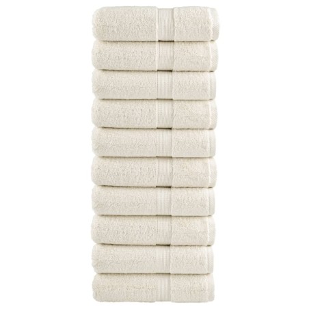Serviettes de toilette premium SOLUND 10 pièces Crème 30 x 30 cm 600 g/m² 549601549601