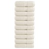 Serviettes de toilette premium SOLUND 10 pièces Crème 30 x 30 cm 600 g/m² 549601549601
