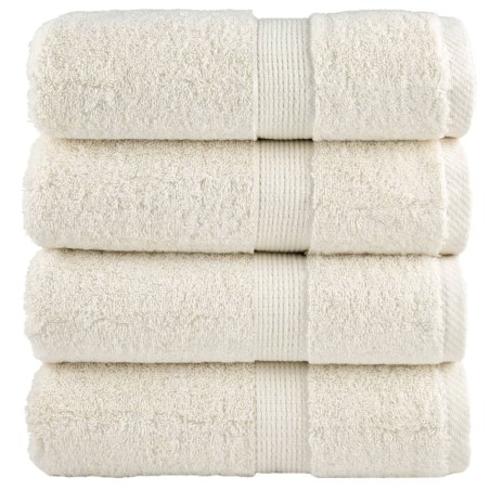Serviettes de toilette premium SOLUND 4 pièces Crème 30 x 30 cm 600 g/m² 549602549602