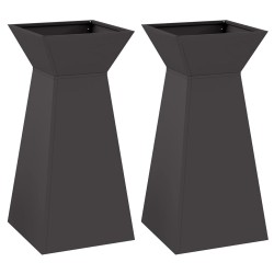 Jardinière à pilier 2 pcs Noir 35 x 35 x 73 cm 549653549653