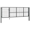 Portail de jardin avec poteaux en acier 350 x 100 cm anthracite 549657549657