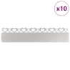 Bordures de pelouse 10 pcs Argent 103 x 0,05 x 22 cm 549684549684