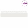 Bordures de pelouse 30 pcs Blanc 103 x 0,05 x 22 cm Acier 549685549685