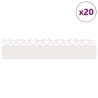 Bordures de pelouse 20 pcs Blanc 103 x 0,05 x 22 cm Acier 549695549695