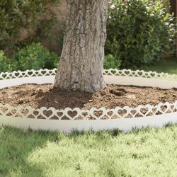 Bordures de pelouse 20 pcs Blanc 103 x 0,05 x 22 cm Acier 549695549695