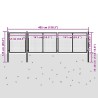 Portail de jardin en acier 400 x 75 cm anthracite 549700549700