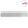 Bordures de pelouse 10 pcs Argent 103 x 0,05 x 22 cm 549701549701