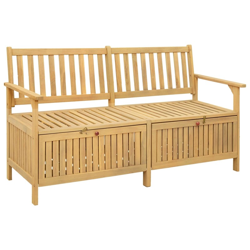 Banc de rangement avec stockage 148 x 63 x 84 cm Acacia massif 549711549711