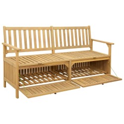 Banc de rangement avec stockage 148 x 63 x 84 cm Acacia massif 549711549711