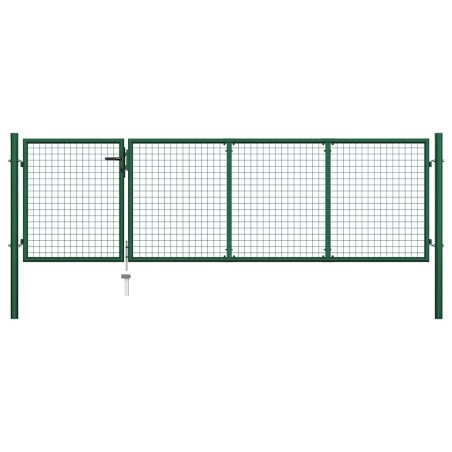 Portail de jardin en acier vert 350 x 100 cm 549712549712