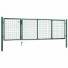 Portail de jardin en acier vert 350 x 100 cm 549712549712