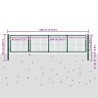 Portail de jardin en acier vert 350 x 100 cm 549712549712
