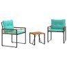 Ensemble de meubles d'extérieur avec coussin 3 pcs Turquoise 549719549719