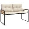 Banc à couches en bois avec coussin Uni Crème 114 x 55 x 77 cm 549720549720