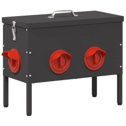 Mangeoire pour poules 2 pcs Noir 41,5 x 20,5 x 33 cm 549727549727