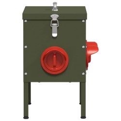 Mangeoire pour poules 2 pcs Vert olive 41,5 x 20,5 x 33 cm 549729549729